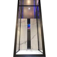 Ascenseur domestique sans machine (MRL) 3-5 étages, faible bruit, cabine en verre, ascenseur résidentiel