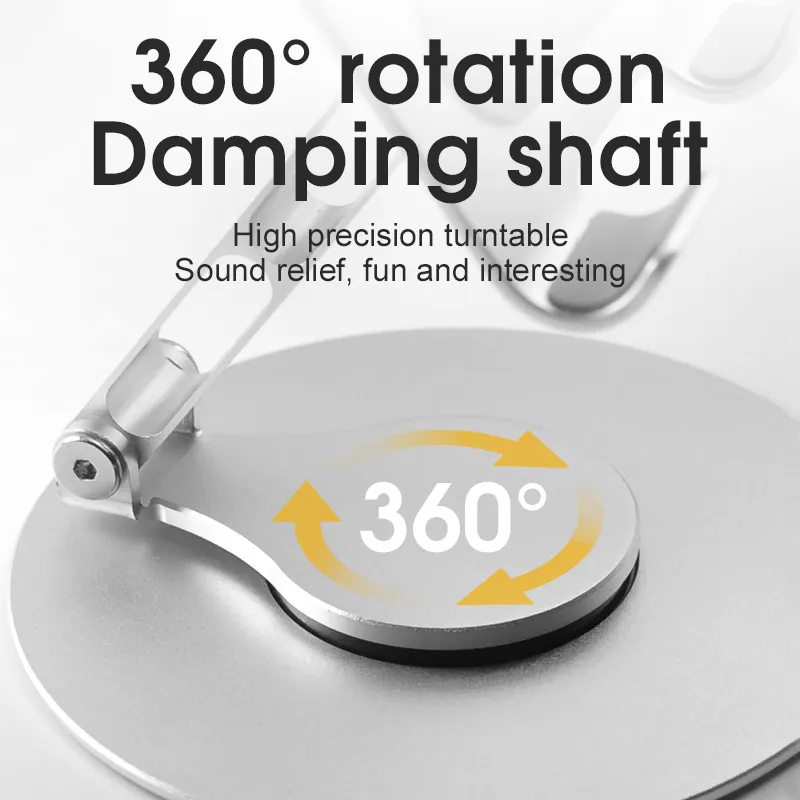 Hot Sale Tragbarer faltbarer Desktop-Handyst änder 360 rotierender Aluminium-Handy halter für 4-12, 9 Zoll
