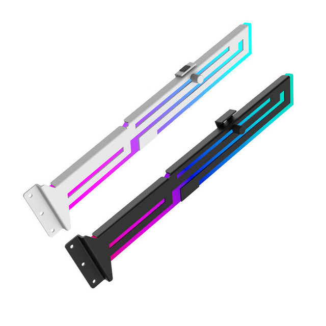 Plastic Three Horizontal Holes Fixed 5V3 Needle Graphics Card Support ARGB Frame with Spirit Light Synchronization