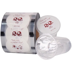 Película de Sellado de Plástico Personalizada, Impermeable, de PP, para Tapa de Té de Burbujas, Sellado Térmico, Impresión PET, Rollo de Película para Sellar Vasos - Product Image 4