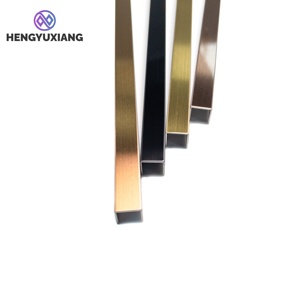 Tùy chỉnh U hình dạng thép không gỉ chải <span class=keywords><strong>TRIM</strong></span> Strip cho tường sàn đồ nội thất trang trí - Product Image 6