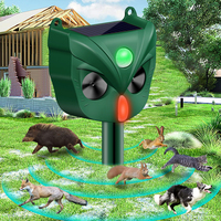 Répulsif à ultrasons pour chiens rechargeable à l'énergie solaire, autonomie de 1 an, pour le contrôle des oiseaux, des chats, des renards, des cerfs, des lièvres, des rats, des serpents et des animaux sauvages en extérieur