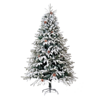 Vente en gros de prelit de luxe 3 pieds à 10 pieds flocage de neige gros arbres décoratifs de Noël artificiels