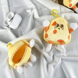 Sac de rangement portable pour articles divers, motif dessin animé 'Cheese Little People', en fourrure, mini sac de rangement pour aliments 'Zero-Purse Cheese' - Product Image 3