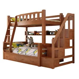 Adultos doble sobre madera litera cama para 3 personas los niños litera cama doble moderno para venta de juegos de dormitorio cama preescolar