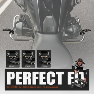 NICECNC - Barras Protectoras Universales para Motor con Reposapiés para Yamaha Tenere 700, KTM 790 890 Adventure, BMW R1250GS R1300GS, <span class=keywords><strong>Honda</strong></span> <span class=keywords><strong>Africa</strong></span> <span class=keywords><strong>Twin</strong></span> - Product Image 6
