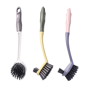 Brosse à vaisselle d'usine de haute qualité avec ventouse brosse PP debout pour bébé maison nettoyage Style conçu à <span class=keywords><strong>la</strong></span> main - Product Image 1