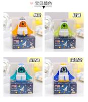 Taille-crayon créatif en plastique en forme de navette spatiale, papeterie pour enfants, prix, manivelle, portable, cadeau, vente en gros de papeterie
