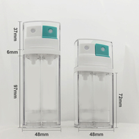 Flacon pulvérisateur à double compartiment de haute qualité, vente en gros d'usine, 10 ml + 10 ml et 15 ml + 15 ml, pour emballage cosmétique