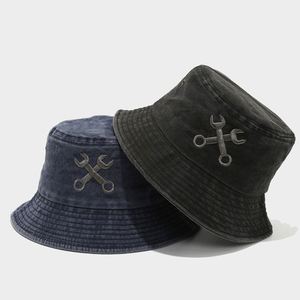 Hot Sale 2025 New Spring <b>Summer</b> Washed Cotton Bucket Hat With Custom Logo Adult Unisex <b>Flat</b> Top Sun <b>Cap</b> for Beach Outdoor - Product Image 3