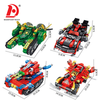 Juguete Robot de Bloques de Construcción Transformable en 3 Formas, Coche de Carreras, Nave Espacial, Mecha, Juego de Ladrillos Educativos, Bloques de Construcción DIY