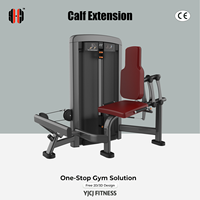 Station d'entraînement des mollets assise réglable en acier série YJCJ L avec pile de poids pour centre de fitness commercial