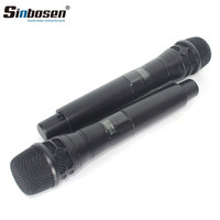 Microphone sans fil AD-4 à 2 canaux, batterie professionnelle, karaoké portable, véritable diversité
