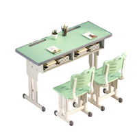 Mobilier scolaire moderne à hauteur réglable et à deux places Chaises de table de classe pour chambre à coucher, salon, maison et bureau Ensembles scolaires