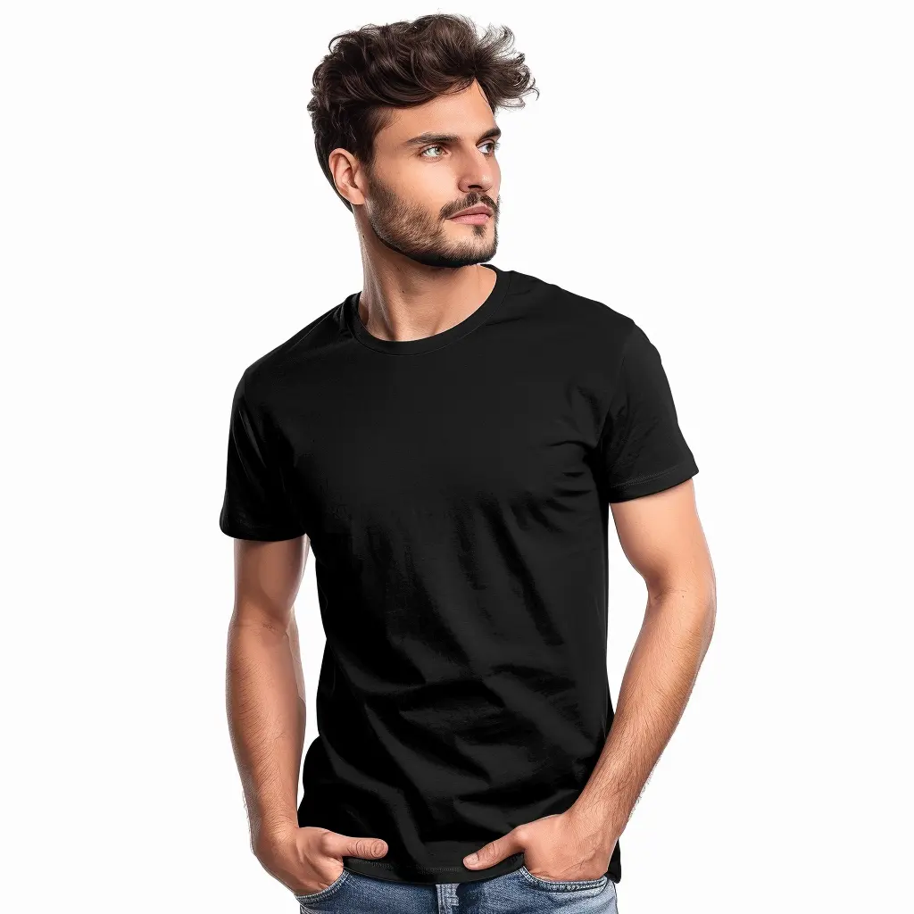 Custom 100% cotton 260 gsm embroidery mens crew neck t-shirt high quality