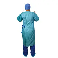 SMMMS-Robe chirurgicale verte SMS, serviette à main, carte de couleur tricotée, jetable