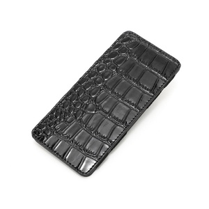 Porte-cartes en cuir PU personnalisé Boshiho, étui à cartes de visite en PU effet crocodile, porte-cartes de crédit RFID - Product Image 2