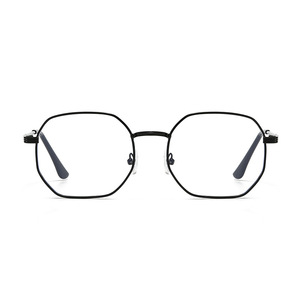 Geometric Men's Eyeglasses <b>Frames</b> Full-<b>Frame</b> Metal Blue Light Protection Plain Lenses For <b>Large</b> Faces Korean Style - Product Image 5