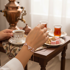 สร้อยข้อมือทาสแฮนด์เมดสไตล์ตุรกีสำหรับตัดหินบาแกตต์ทรงสามเหลี่ยม925เครื่องประดับเงินสเตอร์ลิง - Product Image 3