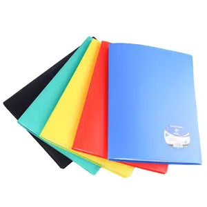Cina Fabbrica A4 Formato di Carta Cartella di File Trasparente di Plastica Dura 20 Tasche Display Libro