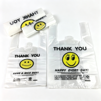 Sacs de courses en plastique HDPE/LDPE personnalisés avec poignée Flexiloop et impression en gravure du logo pour l'emballage des supermarchés et des épiceries