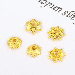 ตัวจับกลีบดอกไม้ชุบทอง 18K พร้อมลูกปัดทอง 14K สำหรับทำเครื่องประดับ DIY เช่น สร้อยคอและสร้อยข้อมือ - Product Image 2