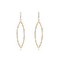 Accessoires tendance, boucles d'oreilles rondes pendantes en argent 925, micro-inserts plaqués or, zircon taille brillant, cadeau de mariage pour femmes