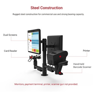 Màn hình kép đứng hiển thị thương mại <span class=keywords><strong>POS</strong></span> màn hình gắn máy <span class=keywords><strong>POS</strong></span> đứng cực gắn giải pháp - Product Image 3