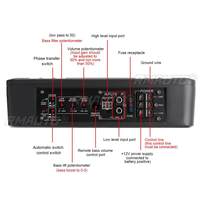Subwoofer Activo para Auto de 10 Pulgadas y 900W, Amplificador de Audio para Vehículo, Amplificador de Bajos, Caja Acústica, Amplificador de Sonido para Auto