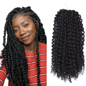 Venta al por mayor de ganchillo trenza de pelo de ganchillo onda de agua pasión giro ondulado trenzado de pelo sintético pasión giro para desgastados - Product Image 1