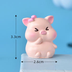 Chunjun แนวนอนตุ๊กตาหมูน่ารักการ์ตูนมอสตกแต่งเค้กเครื่องครัวบนรถแบบทำมือ - Product Image 6