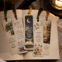 Marque-pages personnalisés en carton avec pompon et illustration aquarelle pour lecteurs – Vente en gros pour fournisseurs