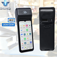 Terminal de point de vente portable fin SHUNQI au design moderne, 6,5 pouces, imprimante thermique Android, boîte de paiement mobile intelligente avec NFC