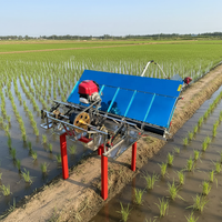 Prix EXW - Nouvelle transplanteuse de riz manuelle à 4 rangs, haute productivité, petite machine de plantation de riz avec composant moteur essentiel