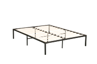 Lit simple en métal robuste, moderne et industriel, gain de place, facile à assembler, pour hôtel, avec base de support de matelas à haute capacité de charge