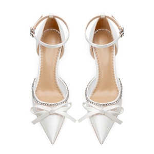 Zapatos de Novia Elegantes QuiteS 2026, Sandalias de Tacón Alto Blancas con Hebilla de Una Correa, Zapatos Sexys para Cada Chica - Product Image 1