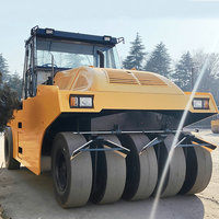 Compacteur à double tambour de 20 à 30 tonnes, rouleau à pneus, moteur Cummins, roulement d'engrenage - Faible coût d'entretien pour les routes en asphalte (modèle