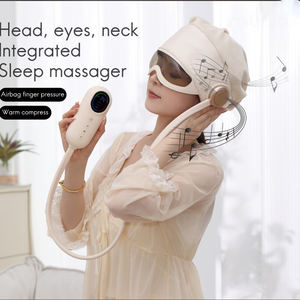 Casque de soulagement des maux de tête rechargeable, 6 zones de pétrissage, airbag, massage du front, des tempes et de la tête pour le soulagement des migraines et du stress avec chaleur et <span class=keywords><strong>musique</strong></span> - Product Image 1