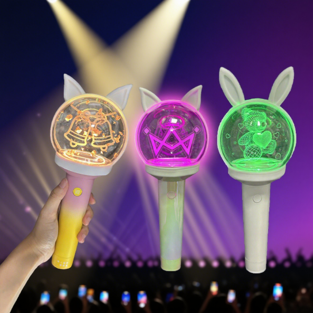 Custom Concert Kpop Light Stick 15 Colors Remote Control Plastic Hand Light Cute Decorations for Birthday New Year Party