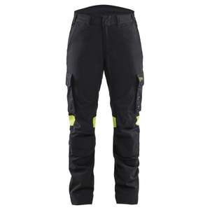 BLAKLADER - 710715129933C40 Women's Inherent <b>Trousers</b> Black/<b>Hi</b>-<b>vis</b> yellow - EAN 7330509919194 <b>WORK</b> <b>TROUSERS</b> DENIM <b>WORK</b> <b>TROUSERS</b> - Product Image 1