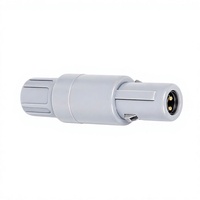 Connecteur circulaire Push-Pull série P BEXKOM, 2 broches, prise droite, laiton plaqué or, boîtier PC, qualité médicale, faible coût