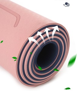 <span class=keywords><strong>Tapis</strong></span> de yoga TPE bicolore épaissi et élargi, antidérapant, absorbant les chocs, pour fitness, danse, saut à la corde, accessoires de fitness - Product Image 3