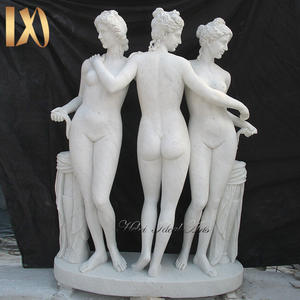 <span class=keywords><strong>Famosas</strong></span> Estatuas de las Tres Gracias, Arte Griego de Mármol de Tamaño Real, Escultura de Mujer Desnuda, Decoración de Piedra para la Venta - Product Image 4