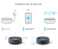 Echo Dot (3.ª Generación) Altavoz Inteligente con Asistente de Voz Alexa, Alimentado por USB para Uso Doméstico, Precio de Mayoreo 100% Original, en Stock
