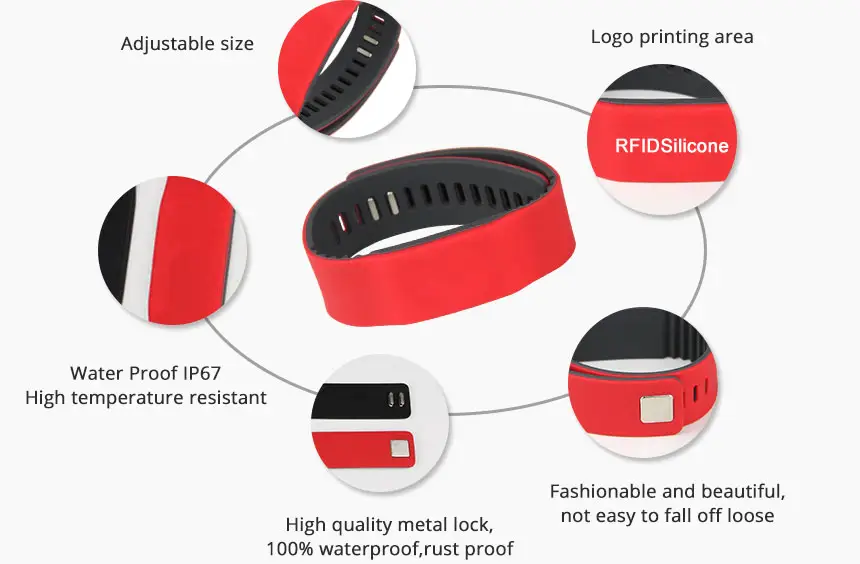 Лидер продаж, пользовательские силиконовые браслеты с NFC Secure NFC платежный браслет, социальные сети