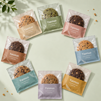 Sacs à pâtisserie personnalisés avec logo imprimé, qualité alimentaire, scellés sur 3 côtés, en plastique laminé, petits sacs transparents thermoscellables pour biscuits individuels