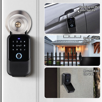 Lifelibero Tuya BLE Boîte de Sécurité Intelligente pour Clés, Étanche, en Bois, pour Porte, avec Cloud, Code PIN et Empreinte Digitale