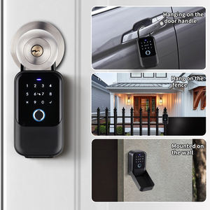 Lifelibero Tuya BLE Smart Home Key Lock <span class=keywords><strong>Caja</strong></span> DE SEGURIDAD impermeable para <span class=keywords><strong>Airbnb</strong></span> Real Estate Electronic Key Case Huella digital Pin Code Wood - Product Image 3