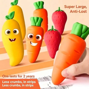 Borrador Gigante con Forma de Zanahoria |   Papelería Creativa para Estudiantes con Forma de Fruta, Limpia y sin Rastro, Antipolvo - Product Image 1