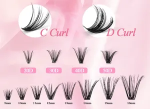 SP EYELASH 280pcs Lash Clusters D Curl DIY Lash Extension Kit With Lash Bond Seal Lash Applicator Tool For Self Application